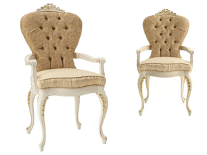 RICASOLI - Tufted fabric chair with armrests _ A.R. Arredamenti